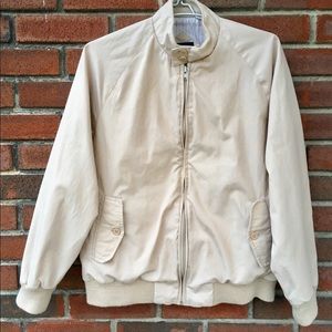 Spring Harbor Jacket Coat Sz L Tan Zip Lined Pockets Water Resistant Storm Cape